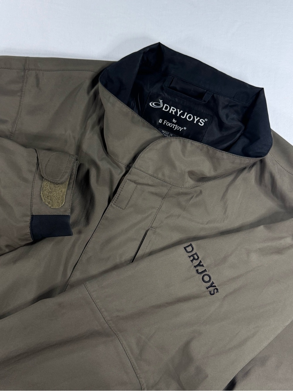 FootJoy DryJoys Men’s L Golf Rain Jacket Full Zip Waterproof 2-0506 Brown Taupe